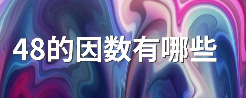 48的因数是什么呢_48的因数有哪些