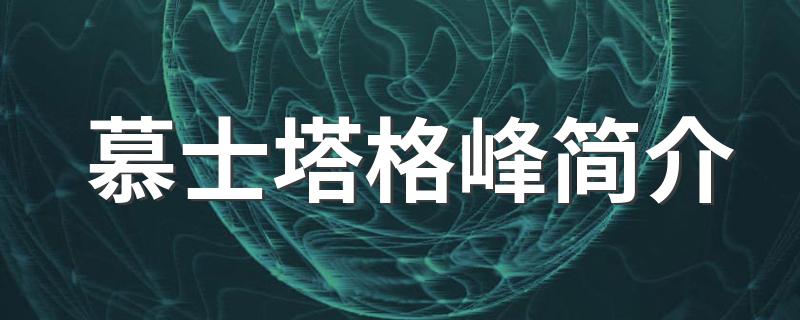 慕士塔格峰介绍_慕士塔格峰简介