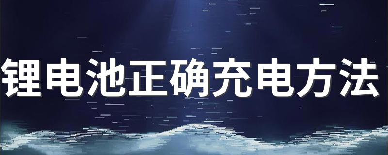 三个简单方法_锂电池正确充电方法