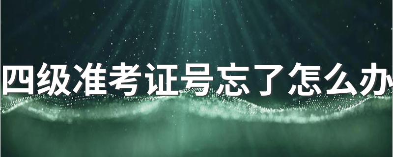 五种方法找回_四级准考证号忘了怎么办