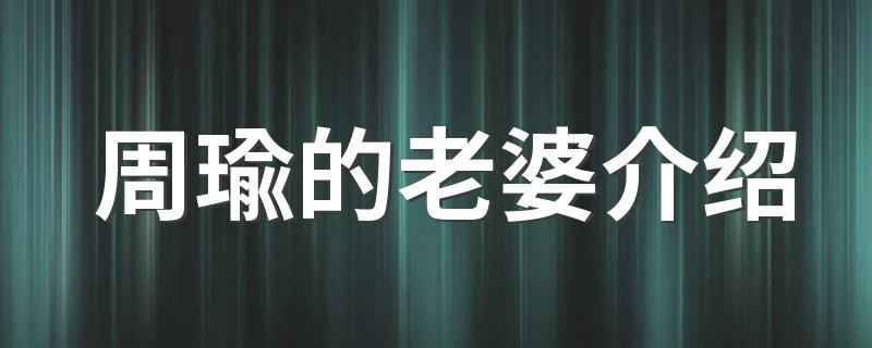 小乔简介_周瑜的老婆介绍