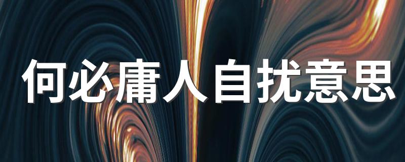 何必庸人自扰是什么意思_何必庸人自扰意思