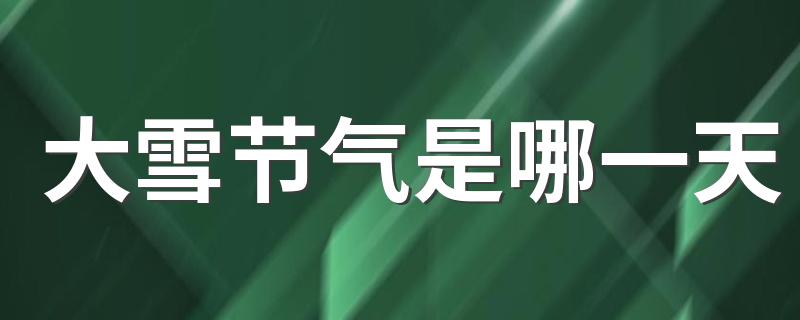 大雪节气简述_大雪节气是哪一天