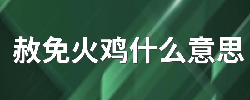 赦免火鸡解释_赦免火鸡什么意思