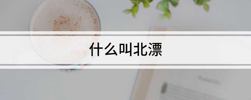 什么叫北漂