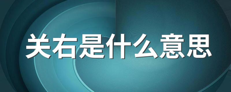 关右解释_关右是什么意思