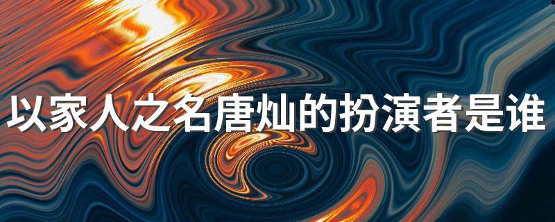 唐灿角色介绍_以家人之名唐灿的扮演者是谁