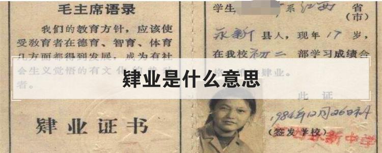 肄业是什么意思