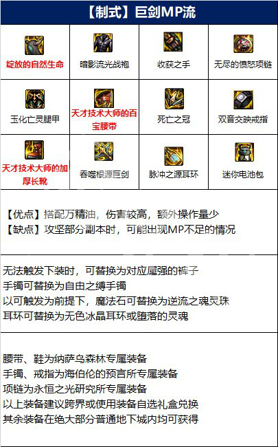 dnf剑宗110级装备怎么选-剑宗110级装备搭配推荐