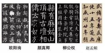 楷书四大家分别是谁