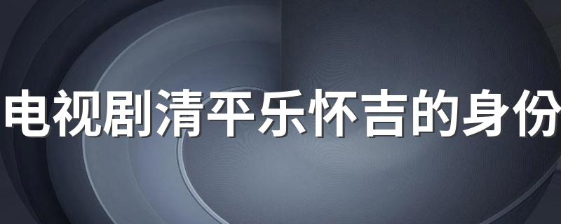 怀吉是梁家的孩子_电视剧清平乐怀吉的身份