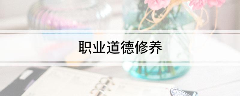 职业道德修养