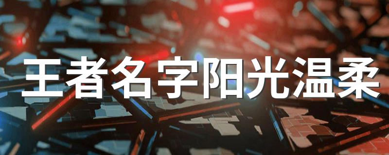 温暖好听的王者名字推荐_王者名字阳光温柔