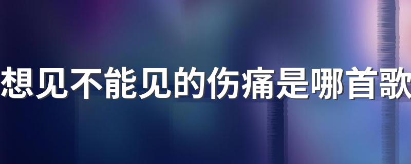 想见不能见的伤痛完整歌词_想见不能见的伤痛是哪首歌