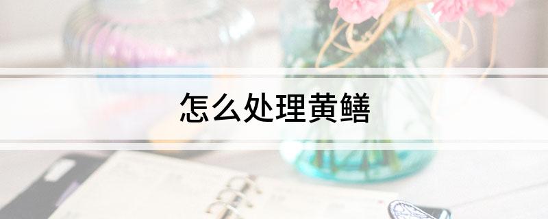 怎么处理黄鳝