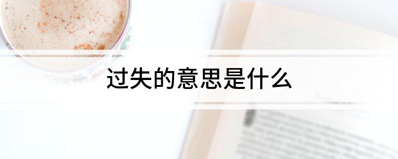 过失的意思是什么