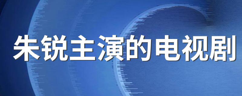 给大家介绍一下_朱锐主演的电视剧