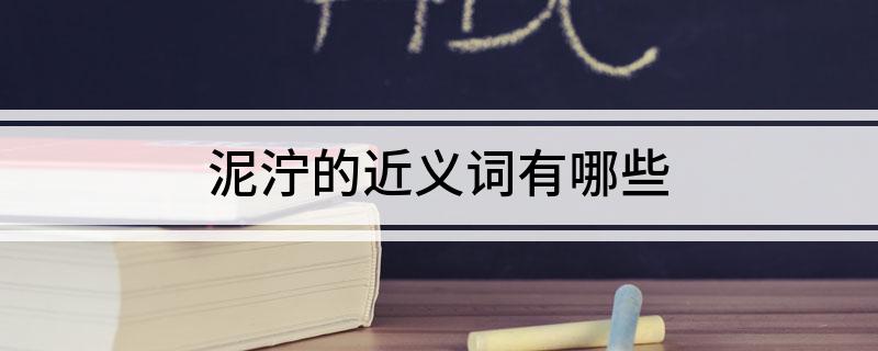 泥泞的近义词有哪些