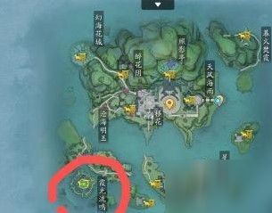 《天涯明月刀》手游锦鲤先人秘藏4地点坐标