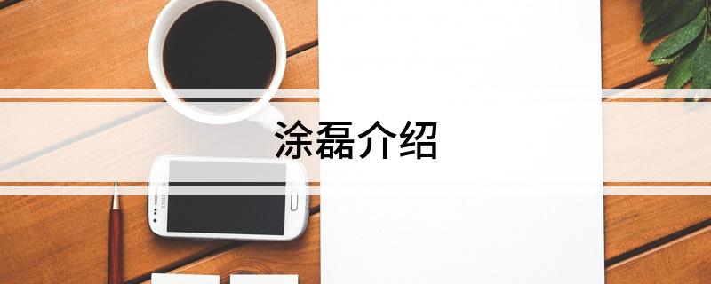 涂磊介绍