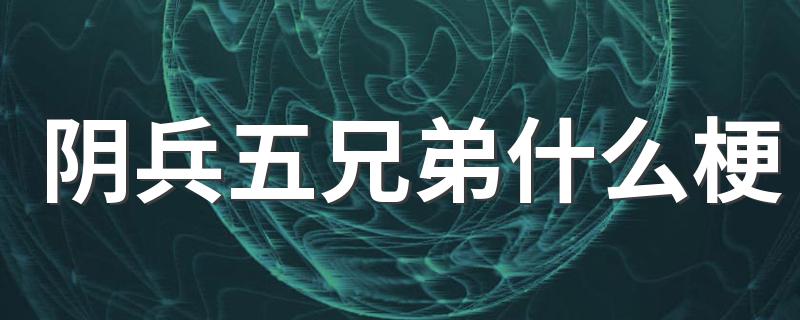 到底阴兵五兄弟什么梗_阴兵五兄弟什么梗