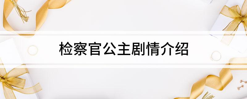 检察官公主剧情介绍