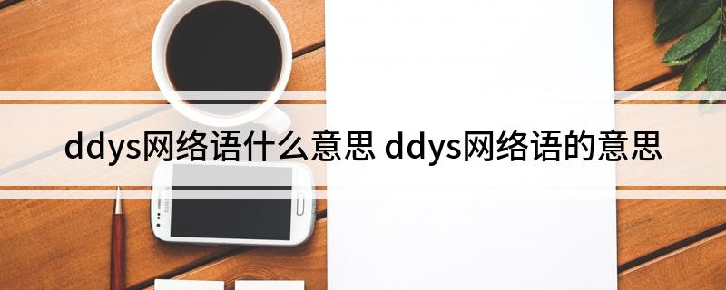 ddys网络语什么意思(ddys网络语的意思)
