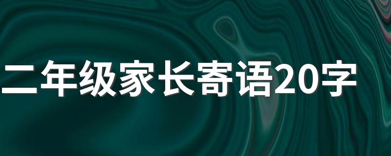 赐予孩子的自信心_二年级家长寄语20字