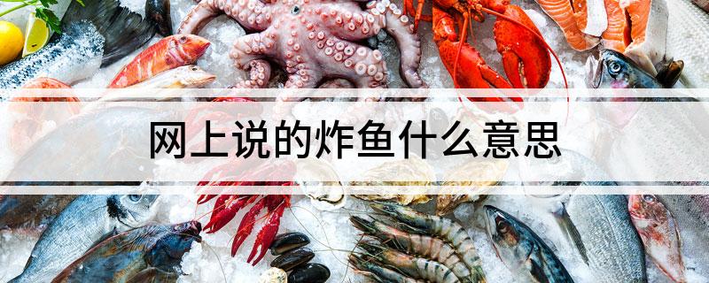 网上说的炸鱼什么意思