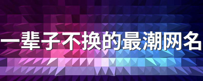 网名有气质推荐_一辈子不换的最潮网名