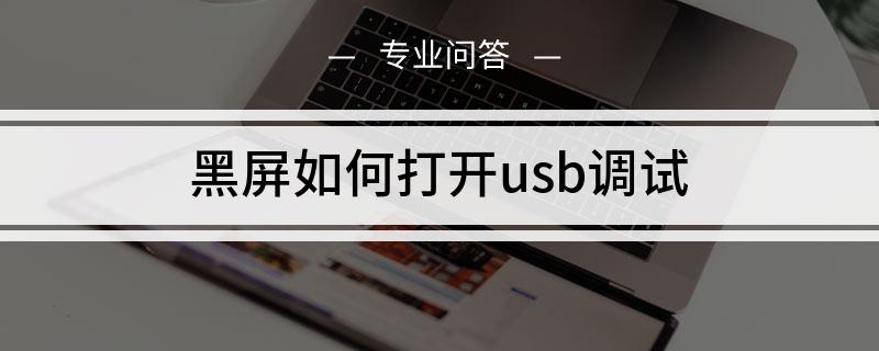 手机黑屏如何打开usb调试