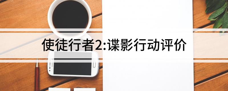使徒行者2:谍影行动评价