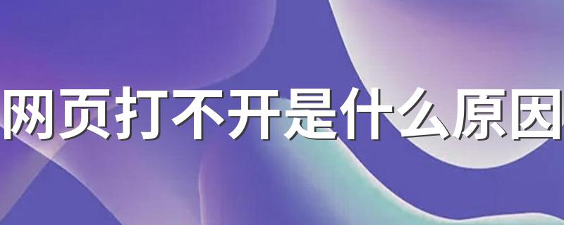 可能是这些原因_网页打不开是什么原因