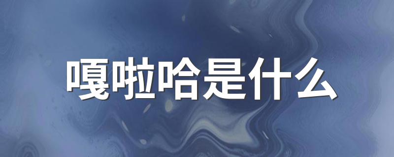 嘎啦哈解释_嘎啦哈是什么