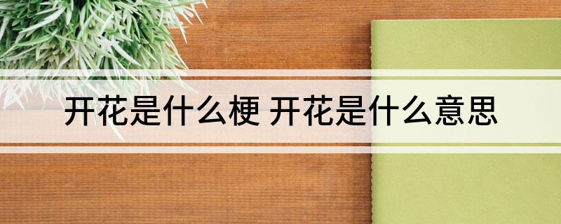 开花是什么梗