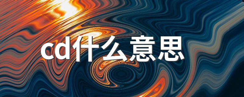 cd的意思_cd什么意思
