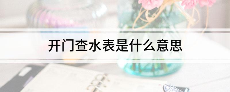 开门查水表是什么意思