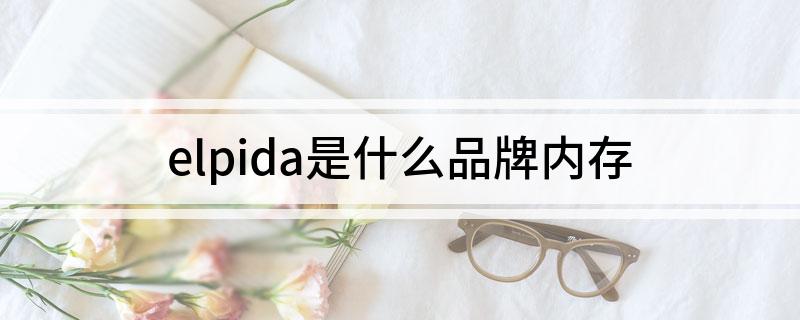 elpida是什么品牌内存