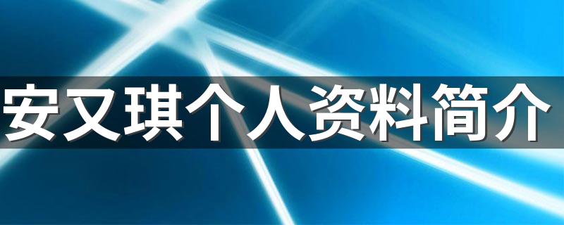 关于安又琪的简介_安又琪个人资料简介