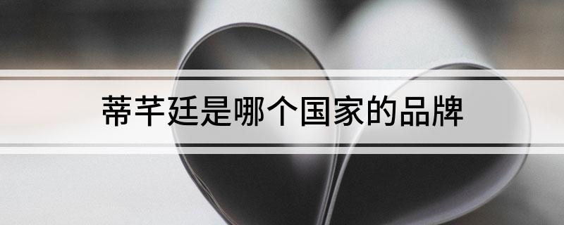 蒂芊廷是哪个国家的品牌