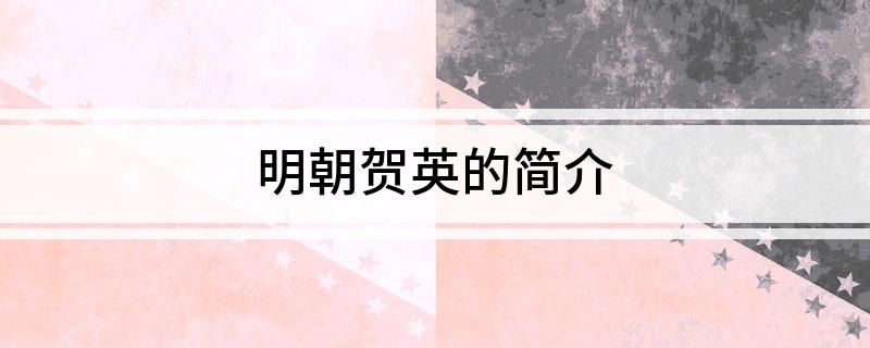 明朝贺英的简介