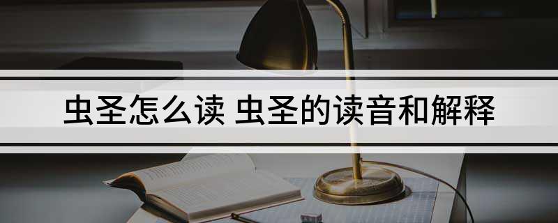 虫圣怎么读