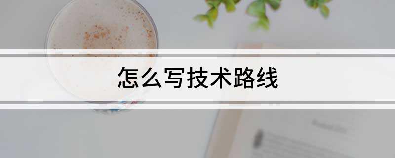 怎么写技术路线