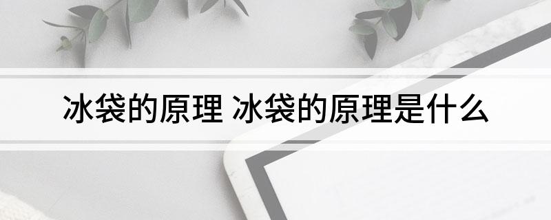 冰袋的原理(冰袋的原理是什么)