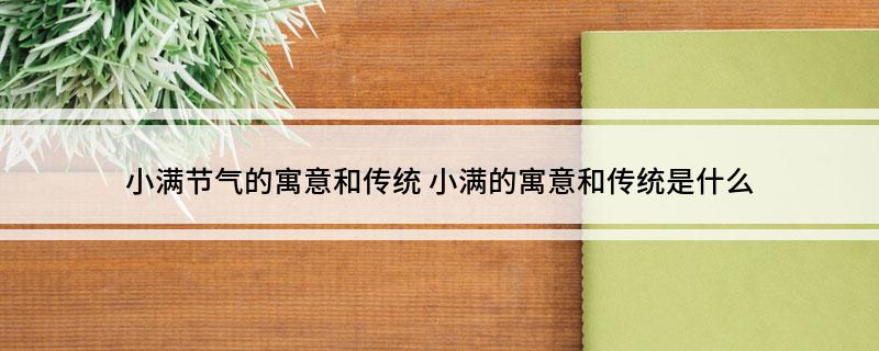 小满节气的寓意和传统(小满的寓意和传统是什么)