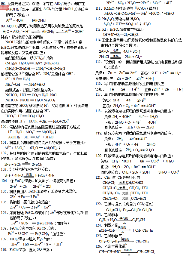 化学方程式