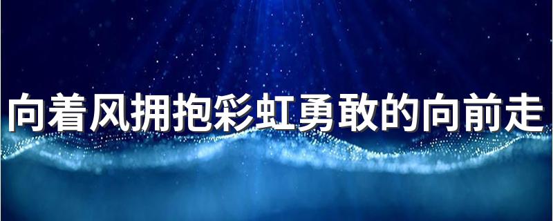 向着风拥抱彩虹勇敢的向前走是歌曲你的答案_向着风拥抱彩虹勇敢的向前走什