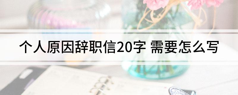 个人原因辞职信20字