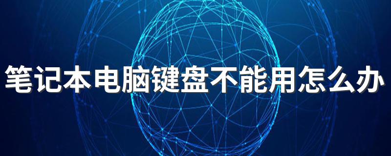 ，两种方法供参考_笔记本电脑键盘不能用怎么办