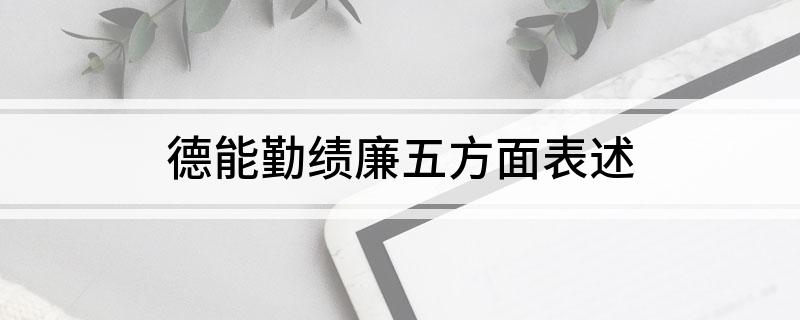 德能勤绩廉五方面表述